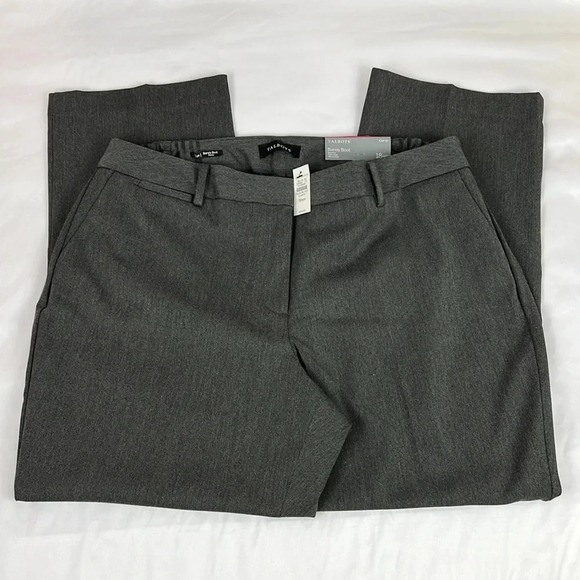 Talbots New Women’s 18WP Heather Gray Curvy Barely Boot Full Length Pant - Picture 2 of 13